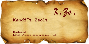 Kabát Zsolt névjegykártya